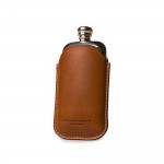 2.5oz Hip flask in Mid Tan