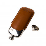 2.5oz Hip flask in Mid Tan