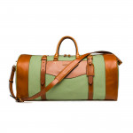 Large Sutherland Bag in Safari Green and Mid Tan