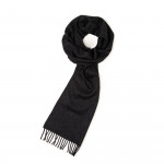 Pure Cashmere Scarf in Charcoal Grey