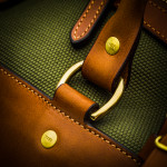 Large Sutherland Bag in Hunter Green and Mid Tan