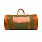 Sutherland Bag - Large - Hunter Green Canvas and Mid Tan