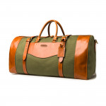 Sutherland Bag - Large - Hunter Green Canvas and Mid Tan