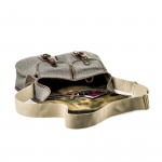 Bishop Bag in Swiss Army Salt & Pepper Fabric