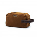 Bournbrook Washbag in Walnut Suede