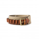12 Gauge Canvas and Leather Cartridge Belt