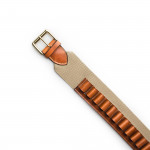 20 Gauge Canvas and Leather Cartridge Belt