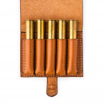 Large 5Rd Closed Ammunition Belt Wallet in Mid Tan