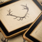 Antler Print Coasters - Stag