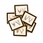 Antler Print Coasters - Roe Buck