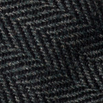 Hand Rolled Wool Herringbone Tie in Grey