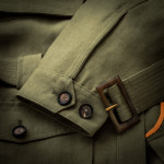 Linen Selous Safari Jacket  in Plains Green