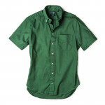 Short Sleeve Over Dye Oxford in Olive