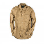 Long Sleeve Over Dye Oxford in Toast