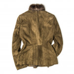 Ladies Seehornsee Suede Jacket with Fur Details