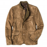 Men's Franz Ferdinand Suede Jacket in Sand