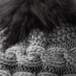 Plait Design Cashmere & Raccoon Fur Hat