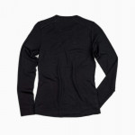 Ladies Long Sleeve Tech Top in Black