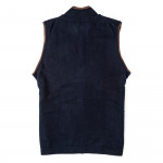 Reversible Cashmere Gilet in Olive & Navy