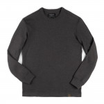 Waffle Knit Crewneck in Charcoal