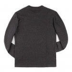 Waffle Knit Crewneck in Charcoal