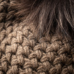 Cashmere & Fur Knit Hat in Brown