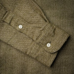 Herringbone Flannel Shirt in Olive