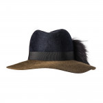 Ladies Indi Hat in Navy & Brown