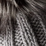 Cashmere & Fox Fur Knit Hat in Graphite