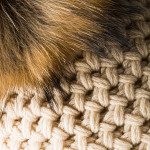 Cashmere & Raccoon Fur Knit Hat in Vanilla