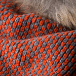 Wool & Cashmere Contrast Knit Hat w/ Raccoon Fur
