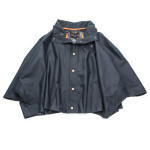 Rain Shoulder Cape Drizzle in Navy