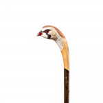 Hand Carved Red Legged Partridge  Walking Stick