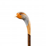 Hand Carved Grey Partridge  Walking Stick