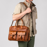 Bournbrook Briefcase in Mid Tan