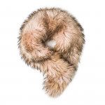 Deluxe Raccoon Fur Scarf - Evening Sand