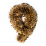 Raccoon Fur Scarf - Natural Brown