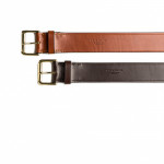 2" Leather Belt - Dark Tan