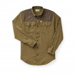 Long Sleeve Sportsman's Shirt in Olive and Tan