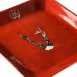 Porcelain Dish With Hand Painted Roebuck Antlers- Design 1