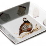 Porcelain Bowl With Hand Painted Red Leg Partridge