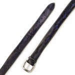 Men's Python Leather Belt - Navy