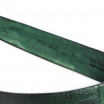 Men's Ostrich Leg Leather Belt in Green