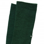 Rototo Ribbed Crew Socks in Dark Green & Beige