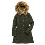 Ladies Giorgia Hooded Coat with Fur