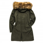 Ladies Giorgia Hooded Coat with Fur