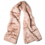 Woven Rabbit Fur Scarf in Sand