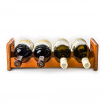 Hand Stitched Leather Covered Bottle Rack in Natural