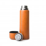 Hand Stitched Leather Covered Thermos 1L - Tan