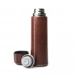 Hand Stitched Leather Covered Thermos 1L - Brown